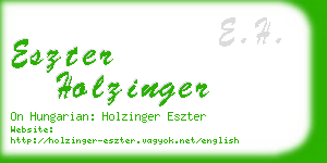 eszter holzinger business card